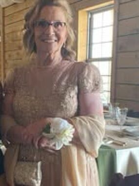 Elegant maxi dress for any event.  Worn at granddaughters wedding.